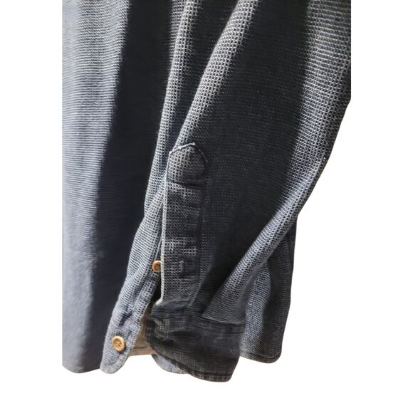 TAILOR VINTAGE Shirt Men's L Blue Long Sleeve Authentic Indigo Cotton - Picture 4 of 12